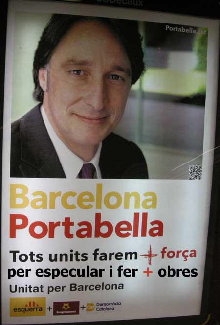 Cartel electoral del ERC-unitatxbcn de las elecciones en Barcelona 2011