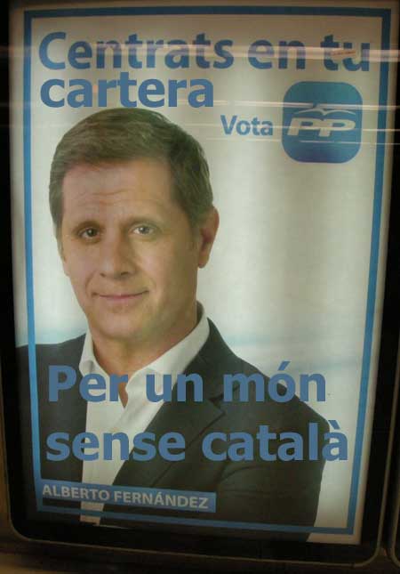 Cartel electoral del PP de las elecciones en Barcelona 2011